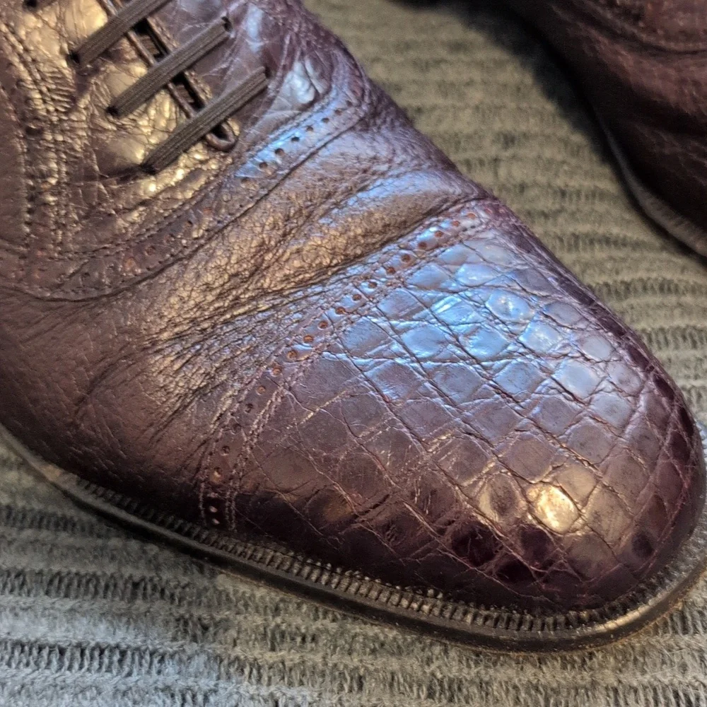 Authentic Moreschi Calfskin Men's Oxfords Size 10 - Made In Italy‎ - 1200 Retail